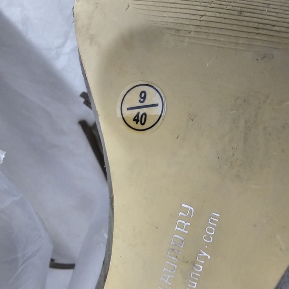 Chinese Laundry Gray Boho Fringe Strappy Sandals Shoe Womens Zipper Size 9 - Picture 7 of 11